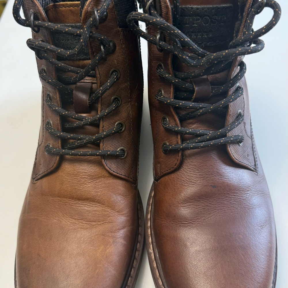 Buckle Men's Tan Leather Boots